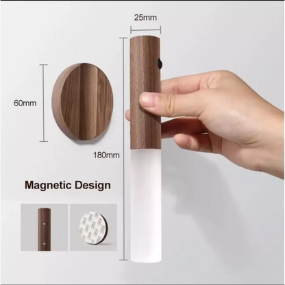 Rechargeable Magnetic Wooden LED Night Light – Portable Ambient Lamp