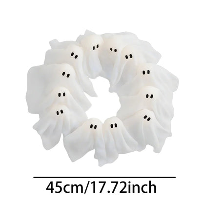 LED Ghost Wreath – Light-Up Halloween Door Décor (40cm)