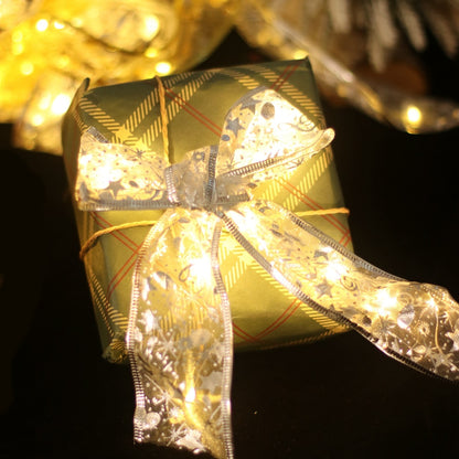 Magical Ribbon LED Lights – Christmas Tree Fairy Garland (Battery Powered)